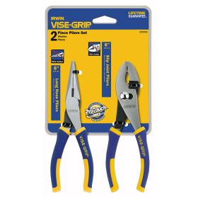 Irwin Vise Grip 2078702 ProPlier Set With Slip Joint & Long Nose Pliers 2 Count