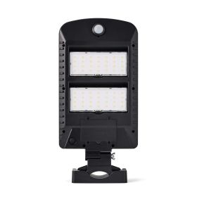 Hyper Tough 1500 Lumens Solar Powered Motion Street and Area Light Dusk to Dawn Pole Mount, Black, 120Â° Beam Angle