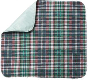 Pack of 12 Reusable Underpads 18 x 24. Washable and Reusable Incontinence Bed Underpads. Bold Colors and Plaid Pattern. Polyester; Rayon. Heavy Absorb