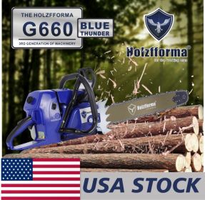 HolzfformaÂ® 92cc Blue Thunder G660 MS660 066 Gasoline Chain Saw Power Head Without Guide Bar and Chain With Wrap Around Handle Bar